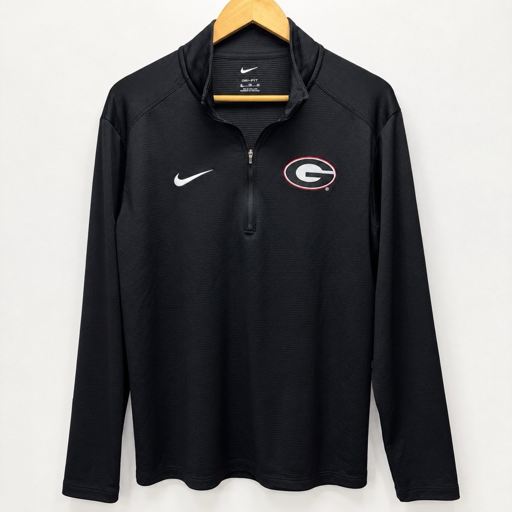 Nike Georgia Bulldogs Dri-FIT Black Quarter Zip Pullover Men's XL NCAA